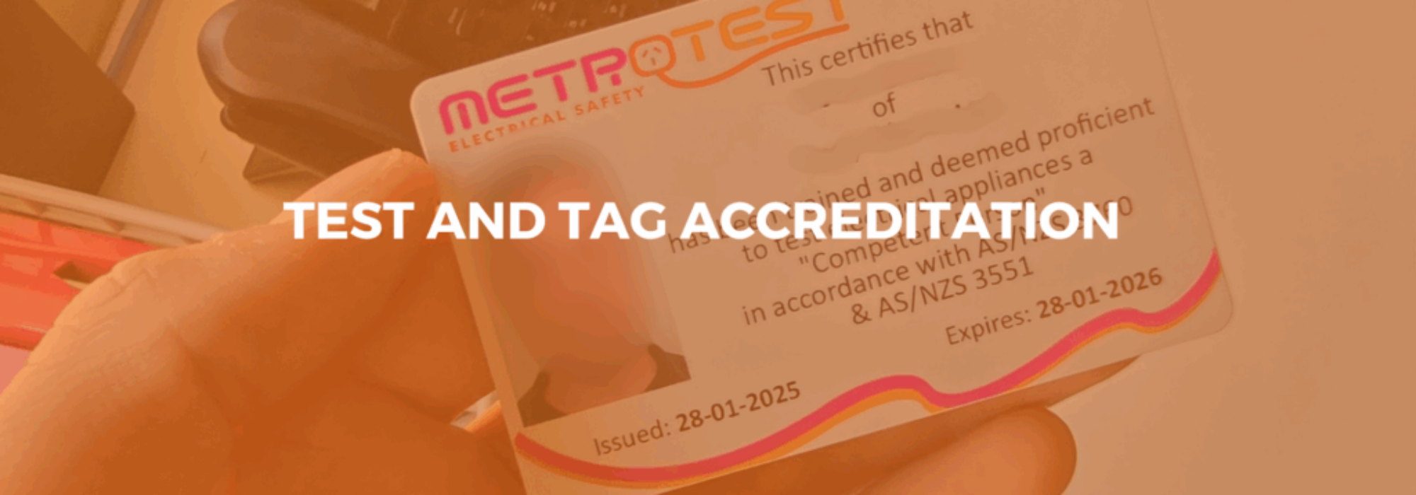 What type of accreditation will I get from doing test and tag training?